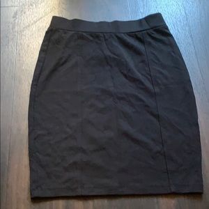 Form-Fitting Black Mini Skirt